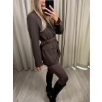 Marynarka basic, czekoladowa